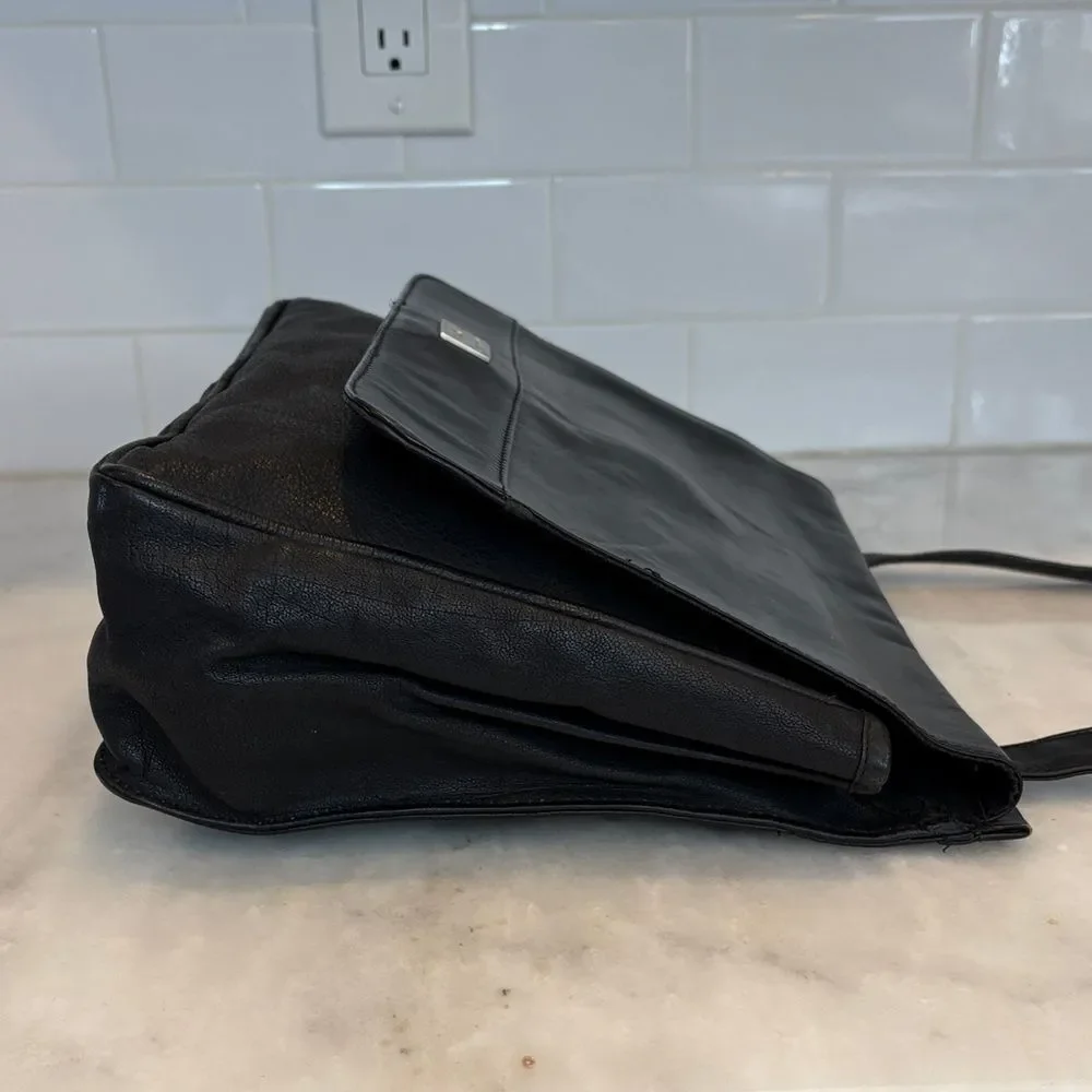 Kenneth Cole REACTION Leather Messenger Laptop Bag Briefcase Shoulder Crossbody